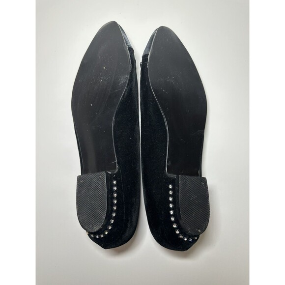 *RARE* Anna Black Suede Rhinestone Kitten Heel Pumps Women's SIZE 7.5 - Picture 9 of 9